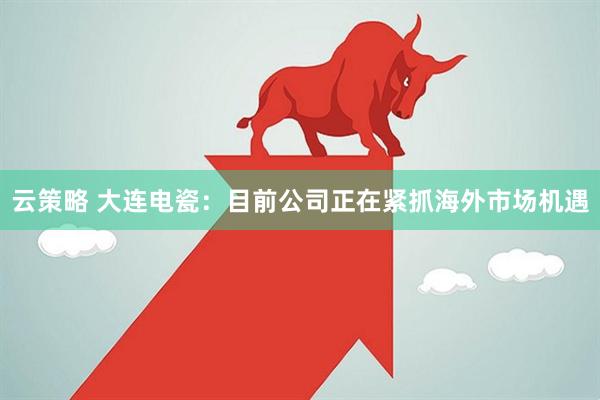 云策略 大连电瓷：目前公司正在紧抓海外市场机遇