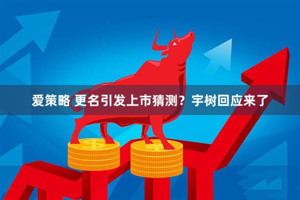 爱策略 更名引发上市猜测？宇树回应来了